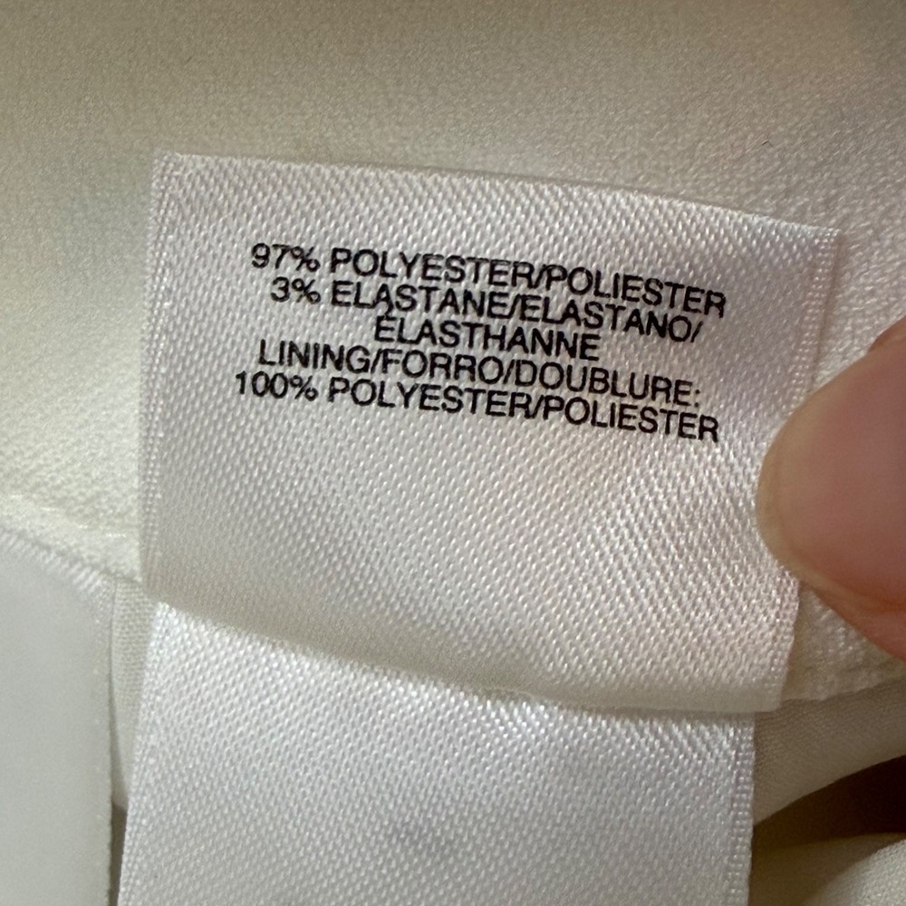 Kasper Women's Sz 12  Stretch-Crepe Straight-Leg Pants in Vanilla Ice - Picture 8 of 10
